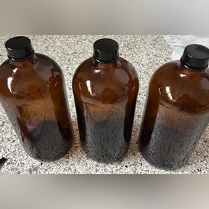 kitchentoolz Amber Glass Soap Dispenser